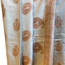 Elegant Grey Munga Benarasi Silk Saree - Perfect for Special Occasions