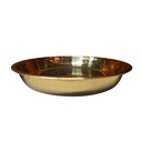 12-Inch Plain Gold-Plated Thampulam Thattu – Deep Base