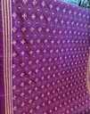Hand kantha work saree on blended Bangalore silk