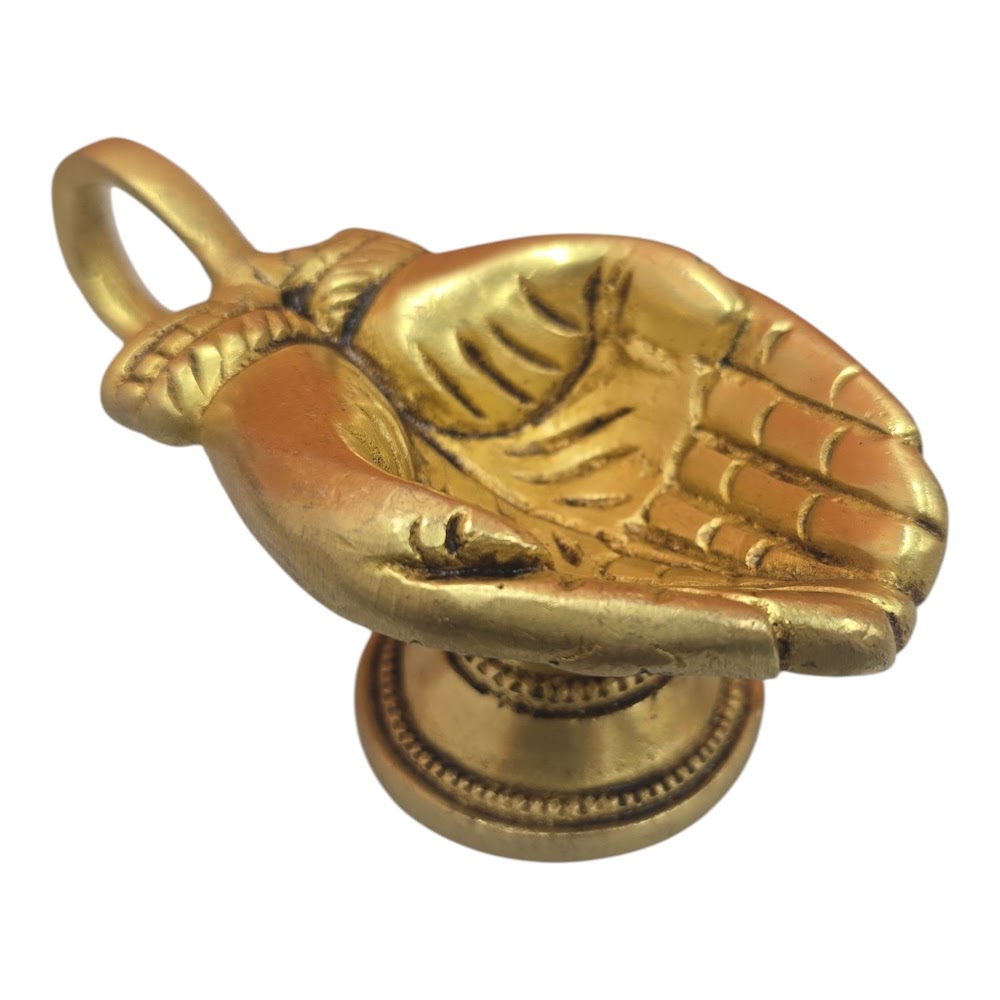 Hand Diya Vilaku - Traditional Pooja Lamp