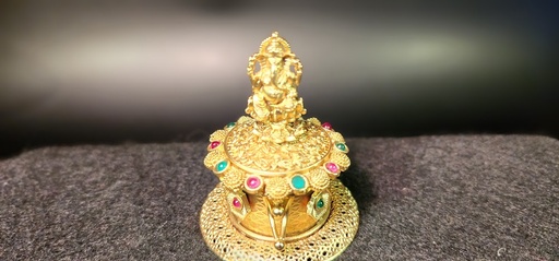 Ganapathy Saffron Box Designer Style | Traditional Idol