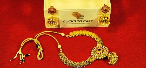Necklaces Set Antique Coin Style High Gold Polish Pendant and Jimikki