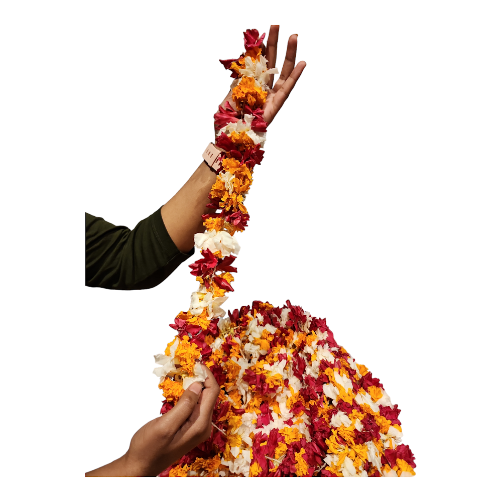 Fresh Kathambam Flower String in Canada | Mixed Flowers Garland | Traditional Puja Garland