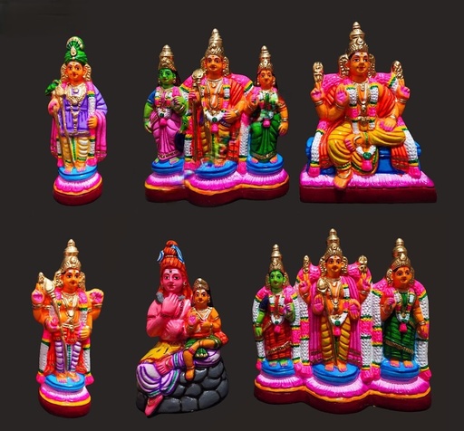 Arupadai Murugan Set 10 Inch | Traditional Idol