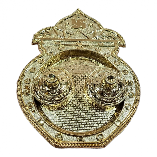 Acrylic Leaf Rectangular Tray with Haldi and Kumkum cups | Puja & Ritual Essential
