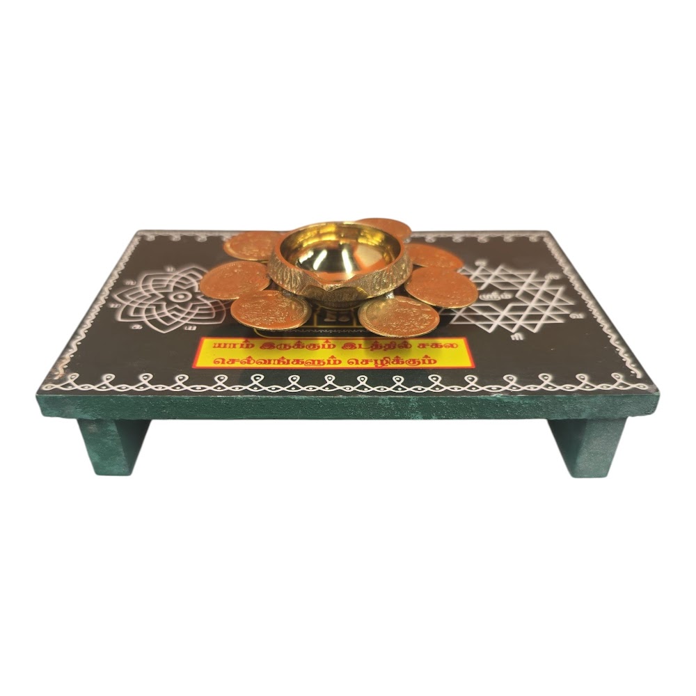 Kubera Manai & Kubera Vilaku Combo – Traditional Prosperity Set | Traditional Idol