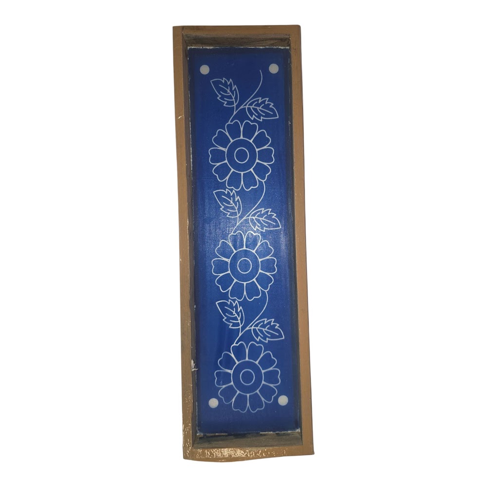 Kollam Stencil with Wooden Frame - Traditional Rangoli Pattern (2 Sizes)