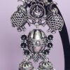 Studs Earrings Ganesh Idol Antique Style Oxidized Silver Jimikki