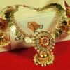 Necklaces Set Antique Coin Style High Gold Polish  Pendant and Jimikki