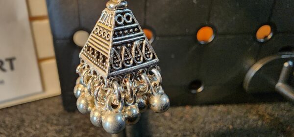 Studs Earrings Oxidized Silver Fancy Style Party wear