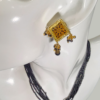 Chain Fancy Black Clustered Pearls gold color Pendant Party wear