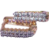 Studs Earrings High Gold Polish Fancy Style AD Stones