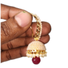 Studs Earrings Pearl Ruby Drop Fancy Style High Gold Party wear Jhumka