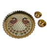 Acrylic Peacock with Meenakari work with Haldi Kumkum cups