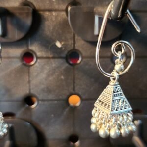 Studs Earrings Oxidized Silver Fancy Style Party wear