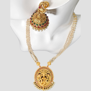 Necklaces Set Style Lakshmi Pendant Earrings Designer Long wear