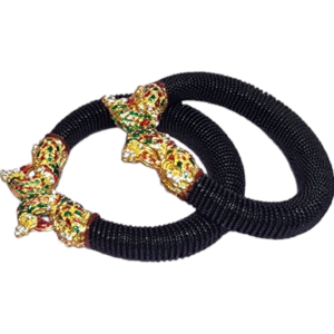 Black pearls Bangles Antique Style High Gold Polish Party wear